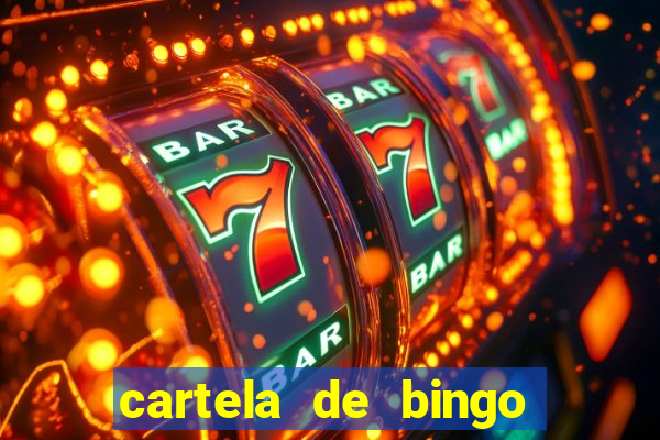 cartela de bingo pra imprimir