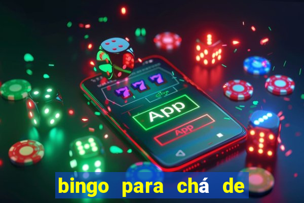 bingo para chá de bebê para imprimir grátis