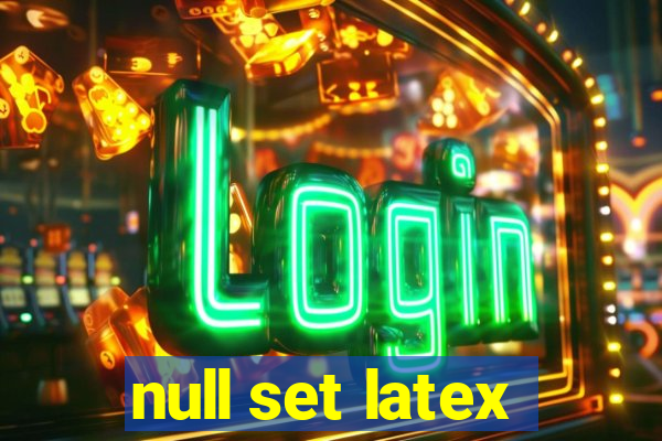 null set latex