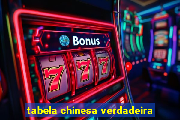 tabela chinesa verdadeira