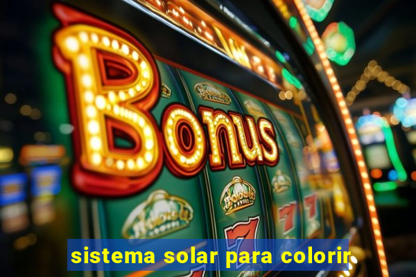 sistema solar para colorir